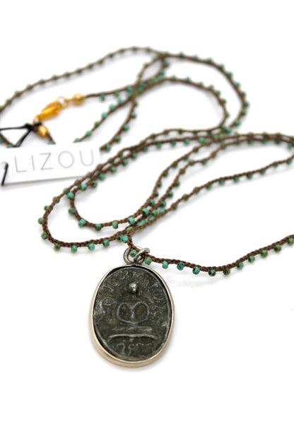 Buddha Necklace 76 - Crochet Style
