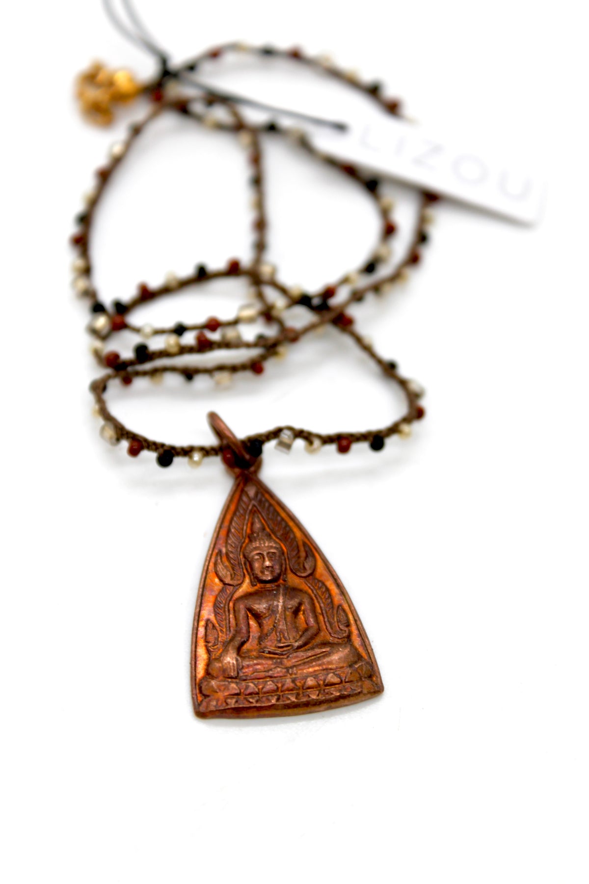 Buddha Necklace 77 - Crochet Style
