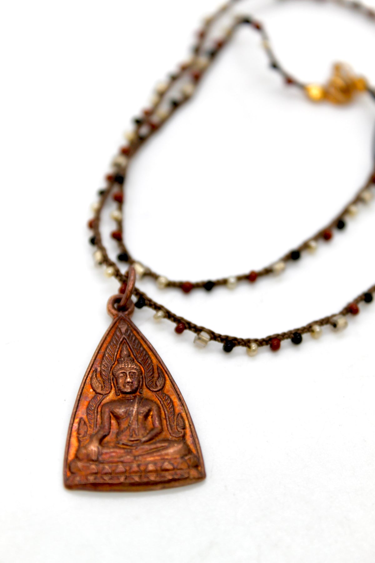 Buddha Necklace 77 - Crochet Style