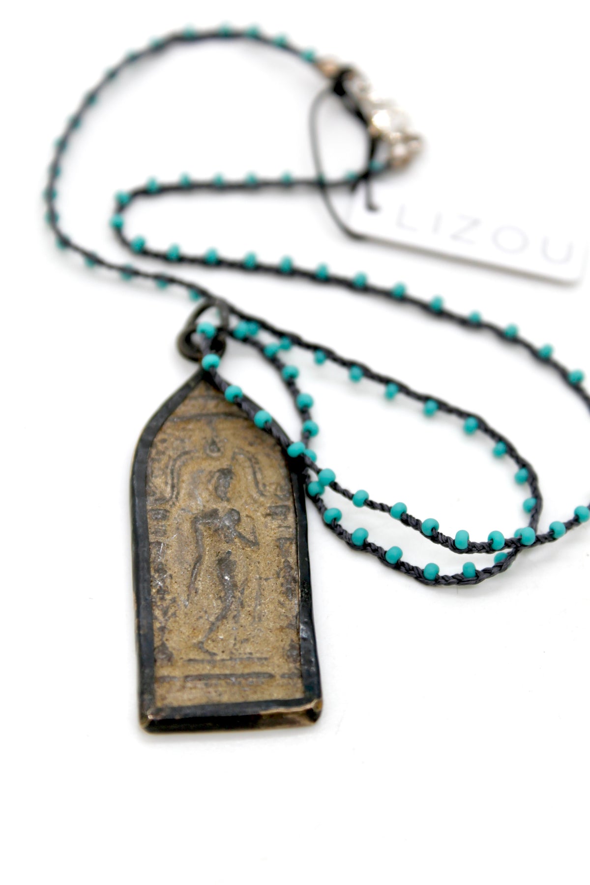 Buddha Necklace 78 - Crochet Style