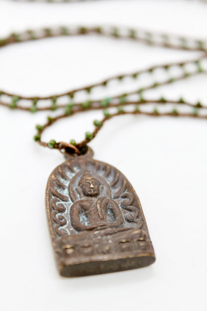 Buddha Necklace 82 - Crochet Style