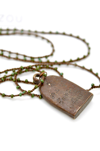 Buddha Necklace 82 - Crochet Style