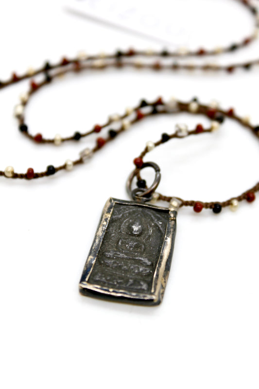 Buddha Necklace 88 - Crochet Style