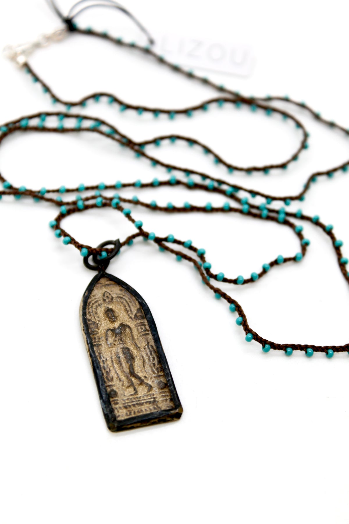 Buddha Necklace 91 - Crochet Style