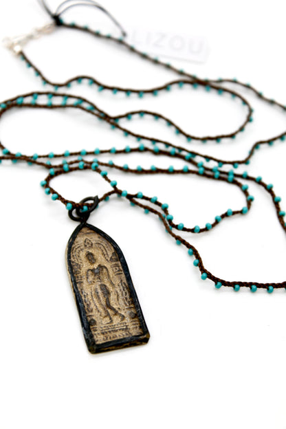 Buddha Necklace 91 - Crochet Style