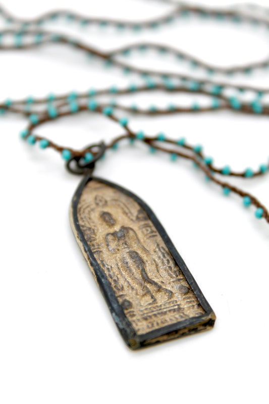 Buddha Necklace 91 - Crochet Style