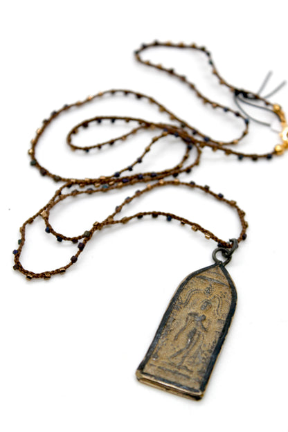 Buddha Necklace 92 - Crochet Style