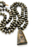 Load image into Gallery viewer, Buddha Necklace 93 - Pyrite Stone
