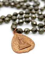 Load image into Gallery viewer, Buddha Necklace 94 - Pyrite Stone
