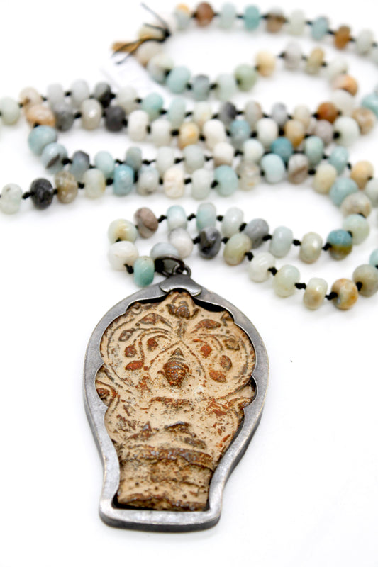Buddha Necklace 101 - Amazonite