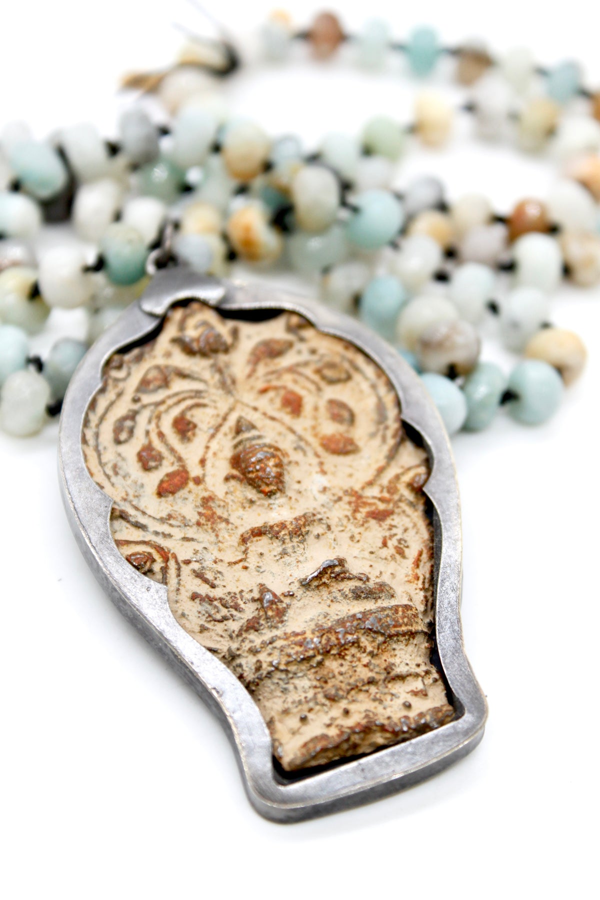 Buddha Necklace 101 - Amazonite