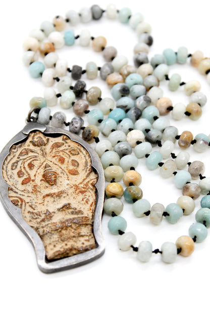 Buddha Necklace 101 - Amazonite
