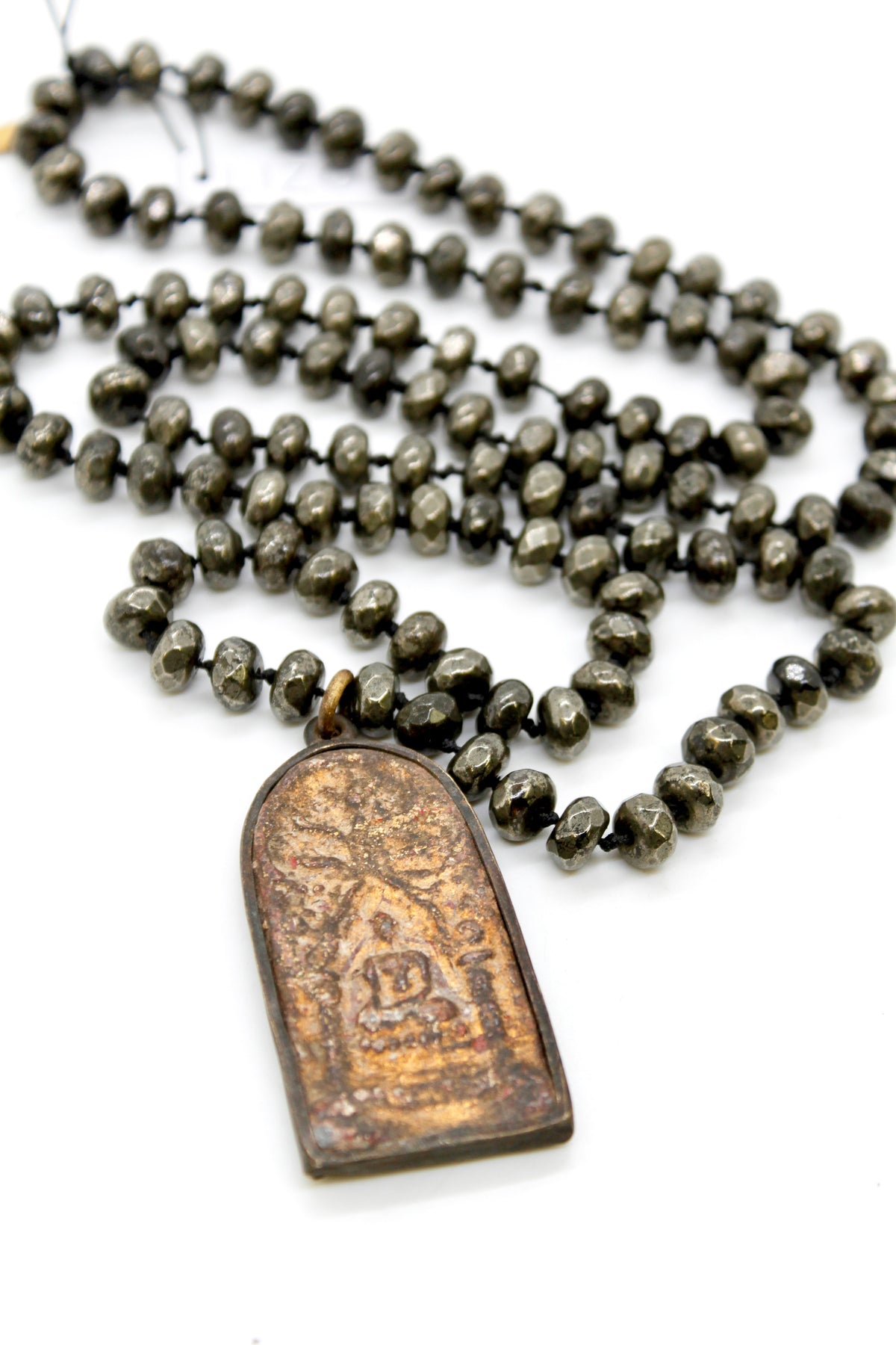 Buddha Necklace 104 - Pyrite