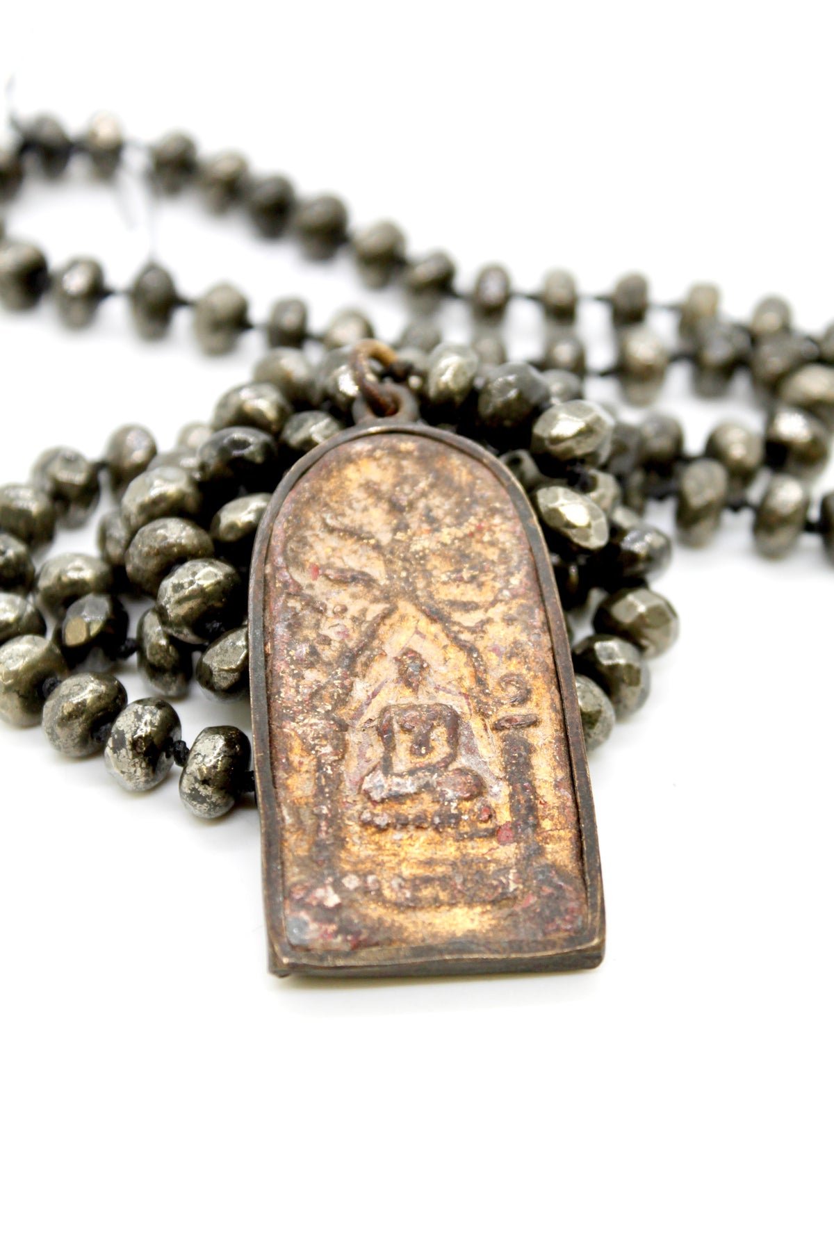 Buddha Necklace 104 - Pyrite
