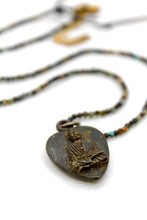Load image into Gallery viewer, Buddha Necklace 115 - Mini African Turquoise Stone Necklace
