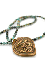 Load image into Gallery viewer, Buddha Necklace 117 - Faceted African Turquoise Necklace
