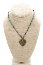 Load image into Gallery viewer, Buddha Necklace 117 - Faceted African Turquoise Necklace
