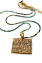 Load image into Gallery viewer, Buddha Necklace 118 - Mini Faceted Turquoise Necklace
