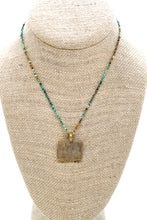 Load image into Gallery viewer, Buddha Necklace 118 - Mini Faceted Turquoise Necklace
