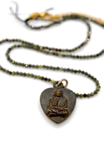 Load image into Gallery viewer, Buddha Necklace 119 - Beaded Dragon's Blood Stone Necklace
