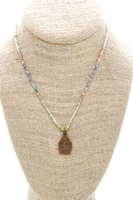 Load image into Gallery viewer, Buddha Necklace 120 - Mini Faceted Semi Precious Stone Necklace
