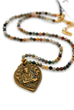 Load image into Gallery viewer, Buddha Necklace 121 - Faceted Alashan Agate Stone Necklace
