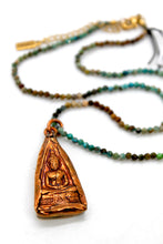 Load image into Gallery viewer, Buddha Necklace 123 - Gradient Faceted Turquoise Stone Necklace
