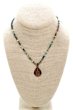 Load image into Gallery viewer, Buddha Necklace 124 - Faceted Indian Agate Stone Necklace
