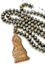 Load image into Gallery viewer, Buddha Necklace 131 - Pyrite Stone Necklace

