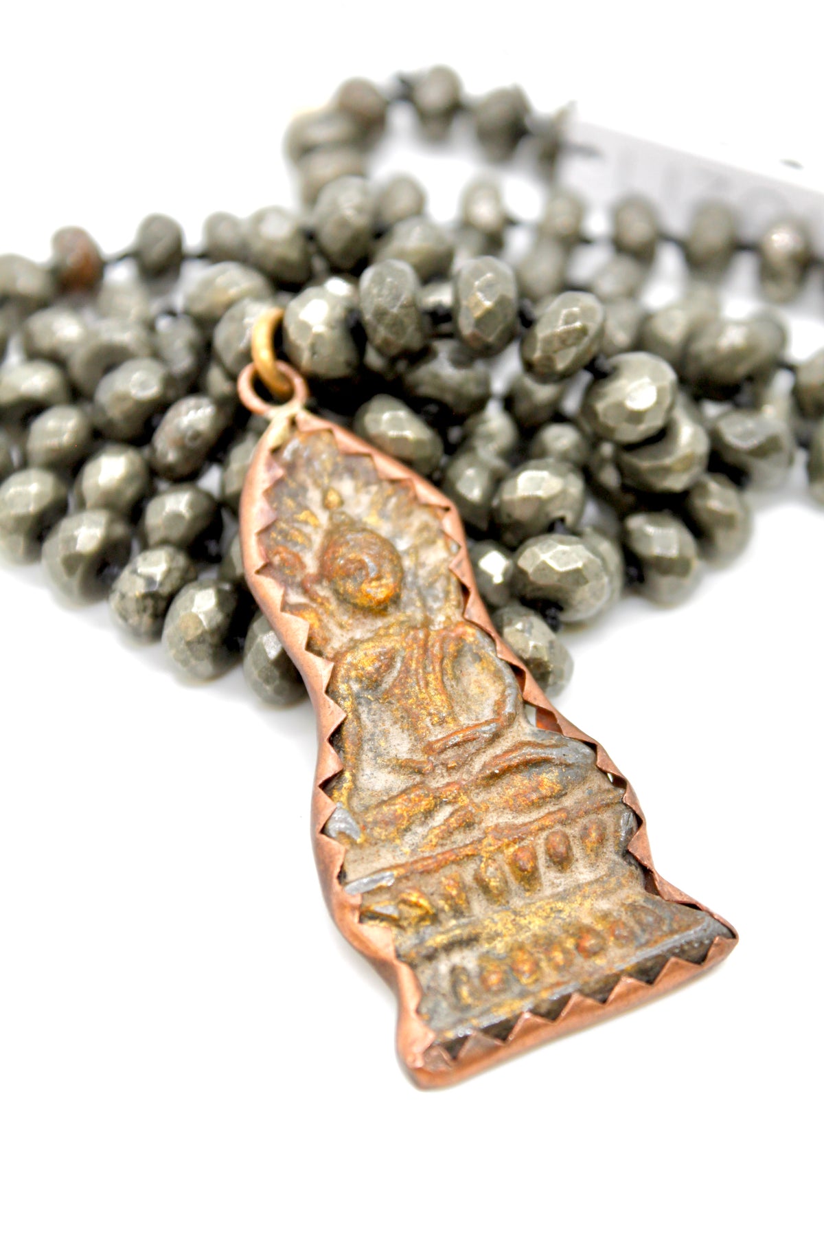 Buddha Necklace 131 - Pyrite Stone Necklace