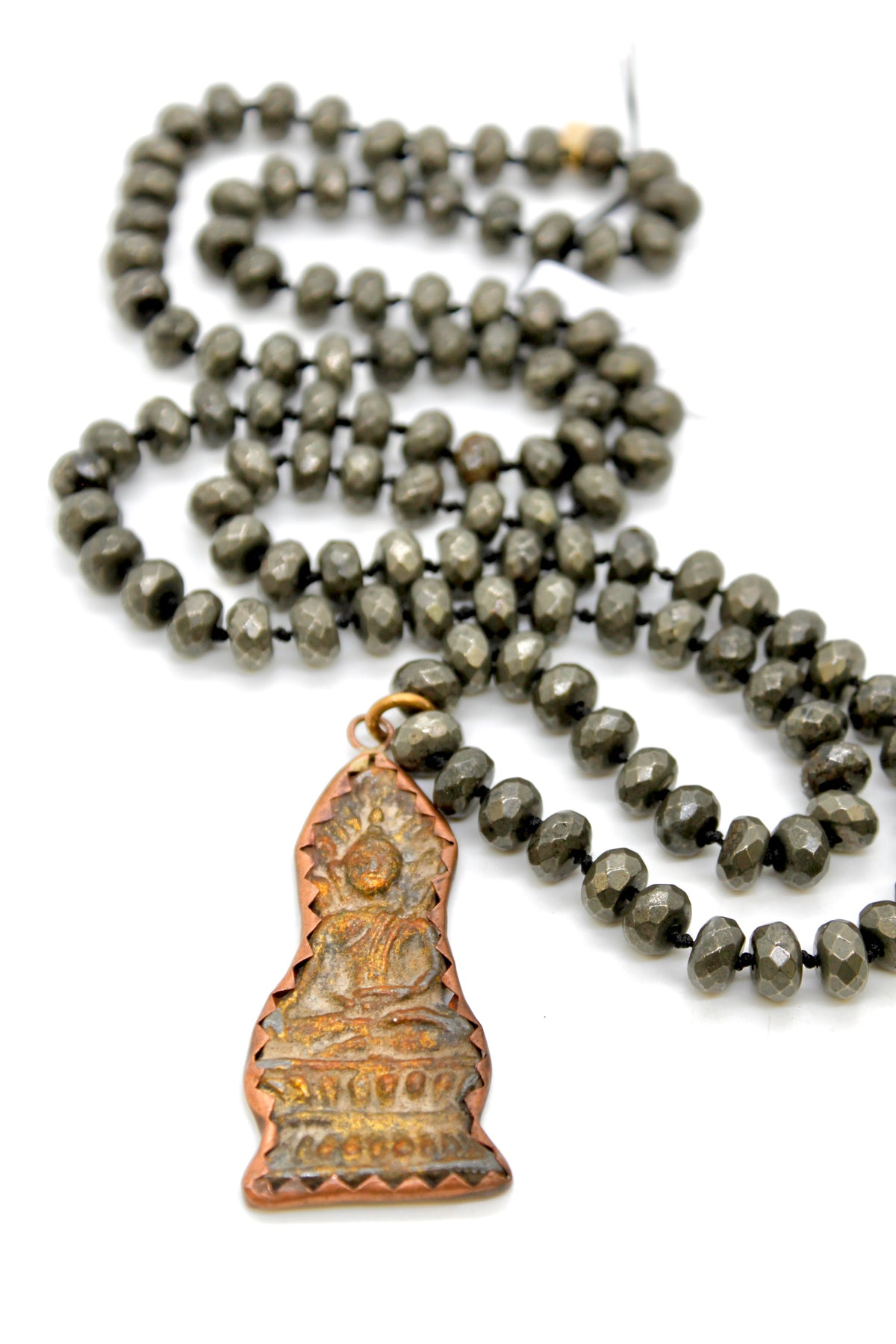 Buddha Necklace 131 - Pyrite Stone Necklace