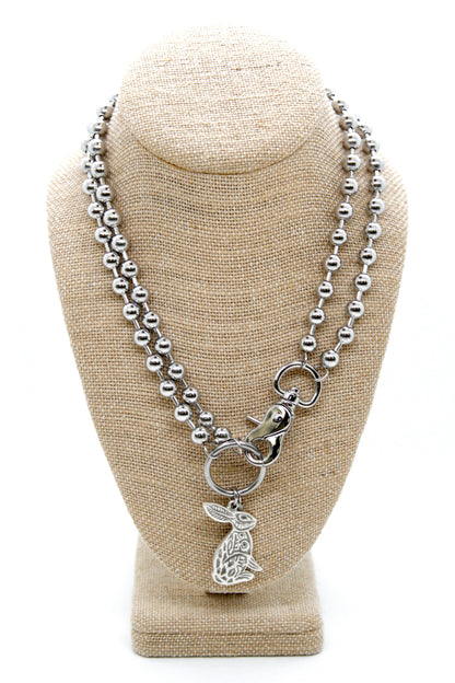 Silver Rabbit Convertible Silver Chain Necklace