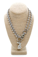 Load image into Gallery viewer, Silver Rabbit Convertible Silver Chain Necklace
