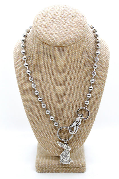 Silver Rabbit Convertible Silver Chain Necklace
