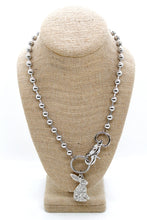 Load image into Gallery viewer, Silver Rabbit Convertible Silver Chain Necklace
