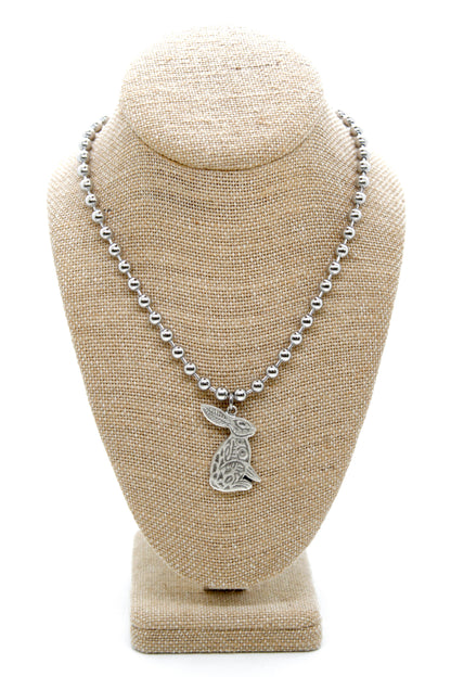 Silver Rabbit Convertible Silver Chain Necklace