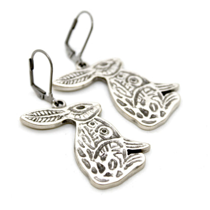Silver Rabbit Earrings - E9-36501