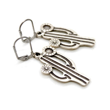 Load image into Gallery viewer, Artsy Cactus Charm Earrings - E9-36271
