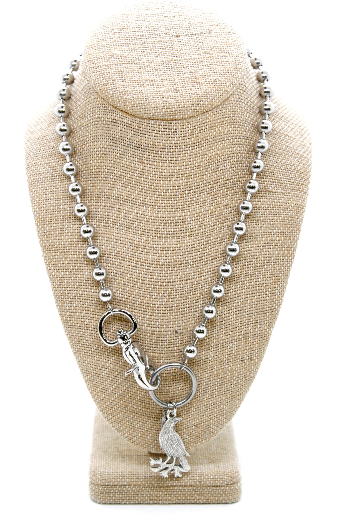 Silver Raven Convertible Silver Chain Necklace