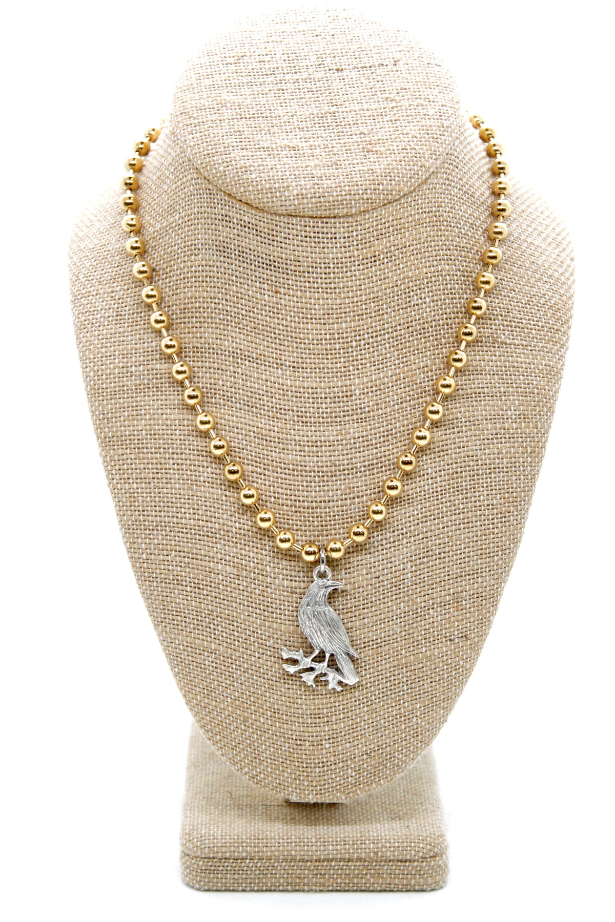 Silver Raven Convertible Gold Chain Necklace