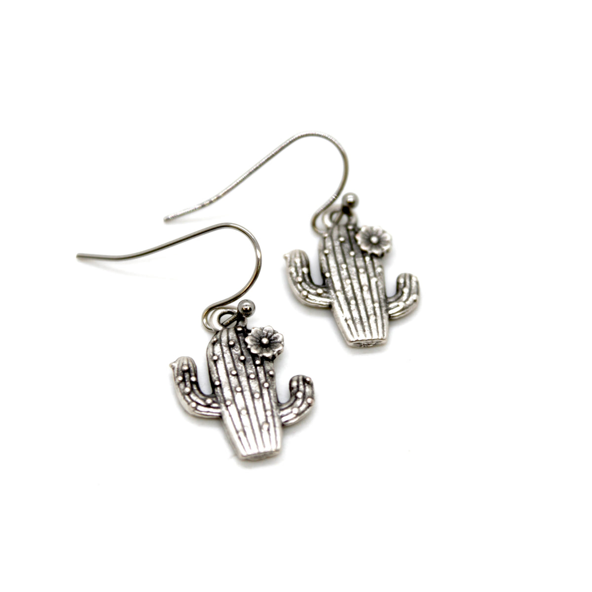 Flowering Cactus Charm Earrings - E9-18412