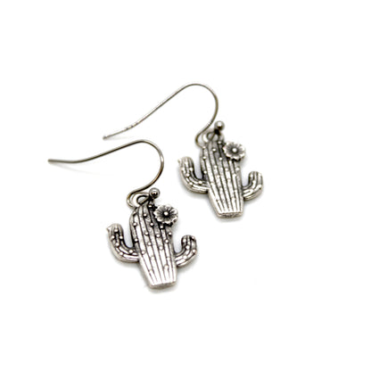 Flowering Cactus Charm Earrings - E9-18412