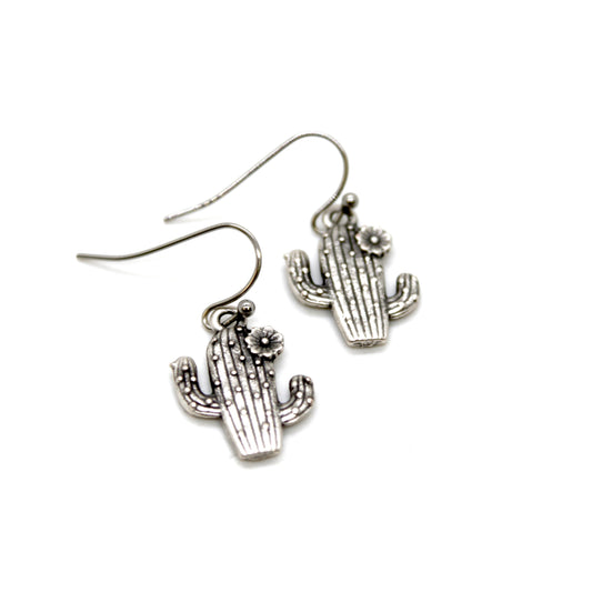 Flowering Cactus Charm Earrings - E9-18412