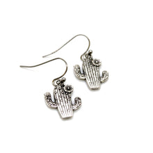Load image into Gallery viewer, Flowering Cactus Charm Earrings - E9-18412
