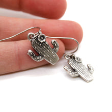 Load image into Gallery viewer, Flowering Cactus Charm Earrings - E9-18412
