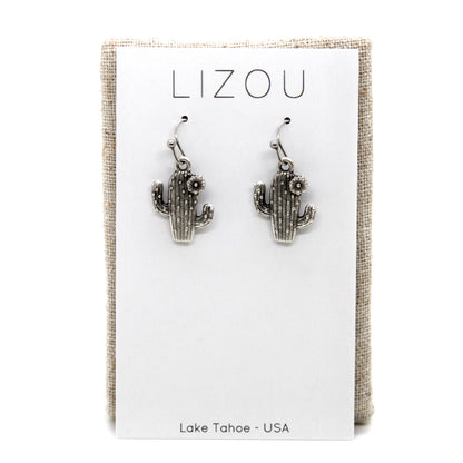 Flowering Cactus Charm Earrings - E9-18412