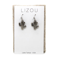 Load image into Gallery viewer, Flowering Cactus Charm Earrings - E9-18412
