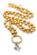 Load image into Gallery viewer, Flowering Cactus Convertible Gold Chain Necklace
