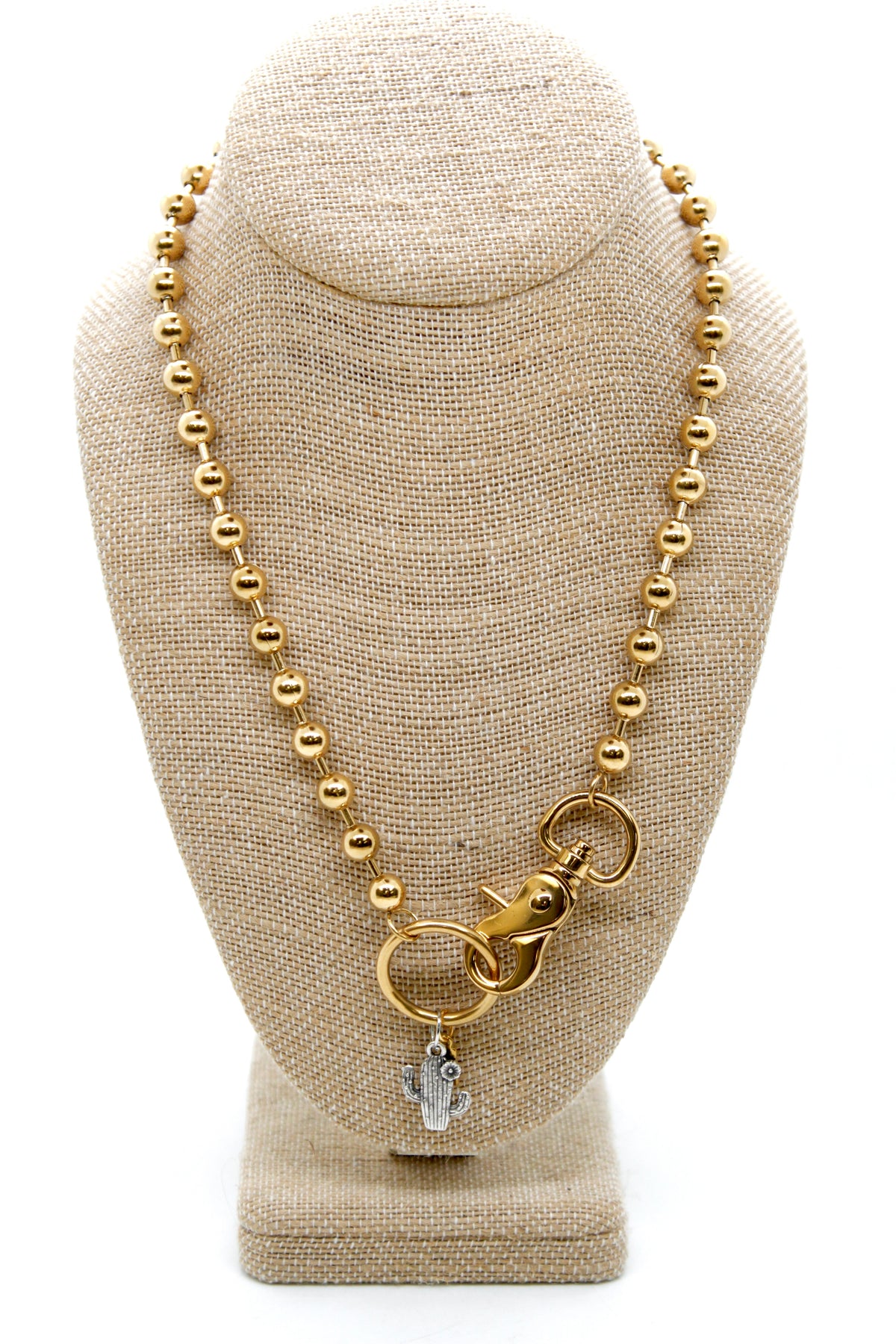 Flowering Cactus Convertible Gold Chain Necklace