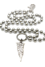Load image into Gallery viewer, Fern Leaf Charm Convertible Silver Chain Necklace
